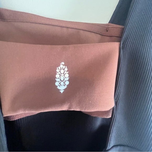 Free People Movement Black and Brown She's A Maniac Jumpsuit Size Small - Picture 9 of 12